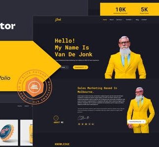 Jonk - Resume CV & Portfolio Elementor Template Kit