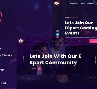 Junio - E-Sport Gaming Events & Streamer Elementor Template Kit