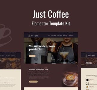 Justcoffee - Cafe and Coffee Elementor Template Kit