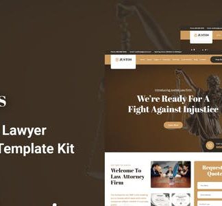 Justos - Law Firm & Lawyer Elementor Template Kit