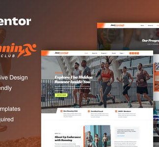 JustRunnin - Running Club Marathon & Sport Event Elementor Template Kit