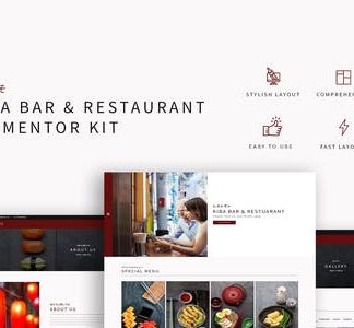 Kiba Bar & Restaurant | Elementor Kit