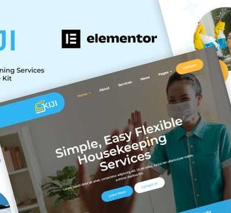 Kiji - Houskeeping & Cleaning Services Elementor Template Kit