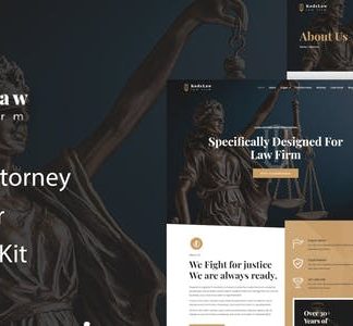 Kodelaw - Lawyer Attorney Elementor Template Kit
