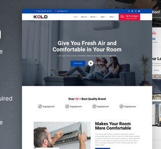 Kold – Air Conditioner & HVAC Repair Service Elementor Template Kit