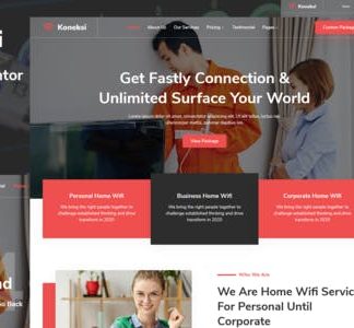 Koneksi - Home Wifi Internet Services Elementor Template Kit