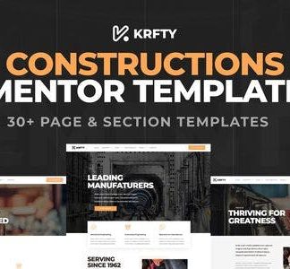 KRAFTY - Construction & Industry Elementor Template Kit