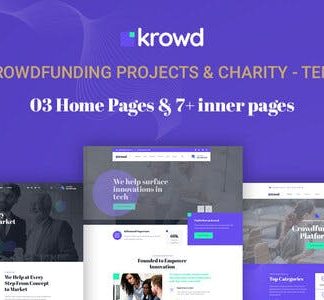 Krowd - Crowdfunding Projects & Charity Template Kit