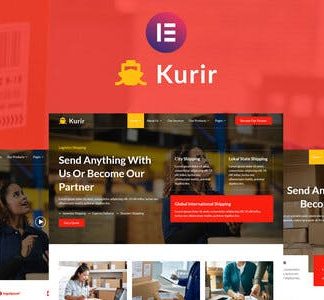 Kurir - Logistics Cargo Shipping Elementor Template Kit