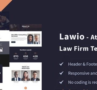 Lawio - Attorney Law Firm Elementor Template Kit
