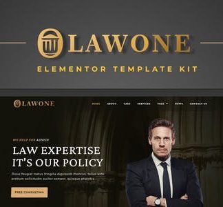 Lawone - Legal &  Law Firm Elementor Template Kit