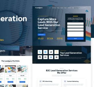Leadgenz - Lead Generation & Sales Agency WordPress Elementor Template Kit
