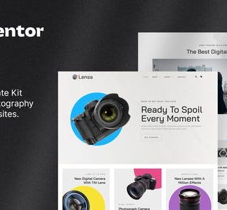 Lensa – Camera & Photography Equipment Store Elementor Template Kit