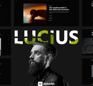 Lucius - Personal Portfolio Elementor Template Kit