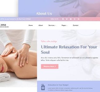 Luna - Spa & Wellness Elementor Template Kit