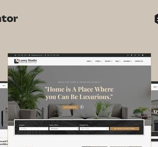 Luxxy - Luxurious Interior & Architecture Elementor Pro Full Site Template Kit