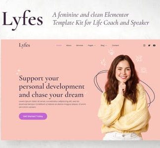 Lyfes – Feminine Life Coach & Speaker Elementor Template Kit