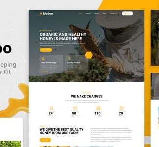 Madoo – Honey Bee & Beekeeping Elementor Template Kit