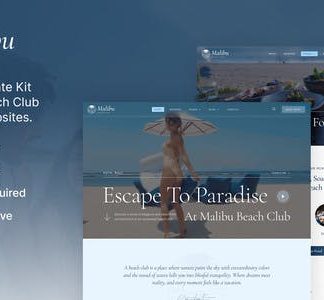 Malibu – Beach Club & Lounge Bar Elementor Template Kit