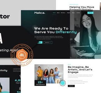 Malica - Social Media Marketing Agency Elementor Template Kit