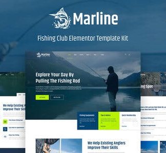 Marline – Fishing & Hunting Club Elementor Template Kit