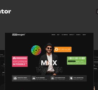 MAX - Content Creator Elementor Pro Full Site Template Kit