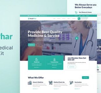 Mediphar – Pharmacy & Medical Elementor Template Kit