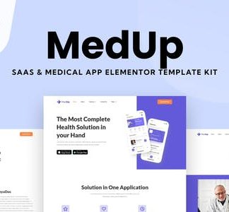 MedUp - Medical SaaS Elementor Template Kit