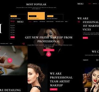 Meki - Artist Makeup Business Services Elementor Template Kit
