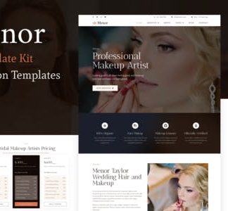 Menor - Makeup Artist & Hair Stylist Elementor Pro Template Kit