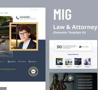 Mig - Law & Attorney Elementor Template Kit