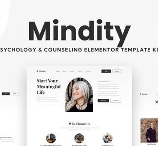 Mindity - Psychologist Teraphist Elementor Template Kit