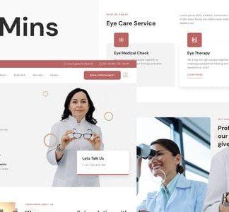 Mins - Eye Care Clinic Services Elementor Template Kit