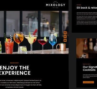 Mixology - Bar & Cocktails Elementor Template Kit