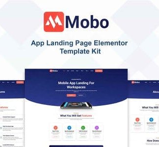 Mobo - App Landing Page Elementor Template Kit