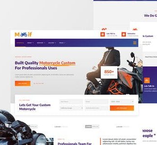 Modif - Custom Motorcycle Elementor Template Kit
