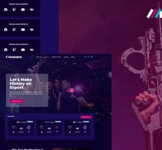 Monstra - Esports & Gaming Elementor Template Kit