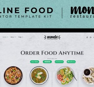 Monte - Online Food Elementor Template Kit
