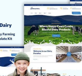 Mooly - Modern Cow Dairy Farming Elementor Template Kit