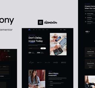 Moony - Finance & Investment Elementor Template Kit