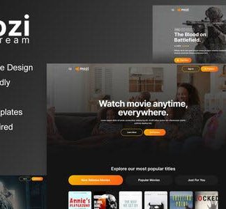 Mozi - Movie Streaming Service Elementor Template Kit