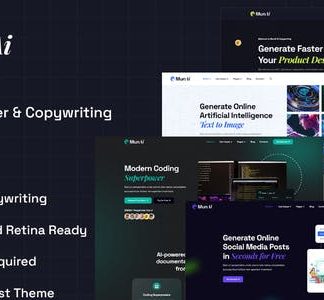 MunAi - AI Writer & Copywriting App Elementor Template Kit