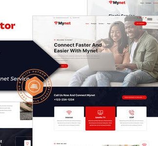 Mynet - Broadband & Internet Service Provider Elementor Template Kit