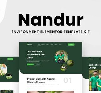 Nandur - Enviromental Elementor Template Kit