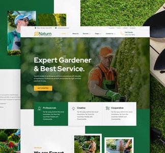 Naturn – Landscape & Gardening Elementor Template Kit
