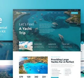 Navine – Yacht Club & Boat Rental Elementor Template Kit