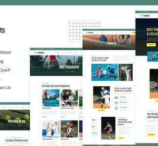Netball | Tennis School & Sports Club Elementor Template Kit