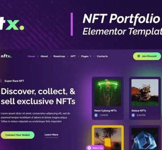 NFTx - NFT Portfolio Elementor Template Kit