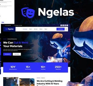 Ngelas - Welding & Cutting Services Elementor Template Kit