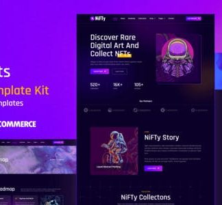 NiFTy - NFT Project & Portfolio WordPress Elementor Template Kit